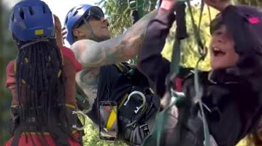 North West and Penelope Disick Go ZIPLINING!