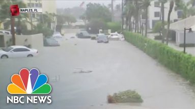 Cars And Debris Cover Naples Streets After Facing Hurricane Ian