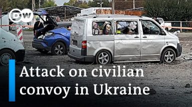 Dozens killed in missile strike on Ukrainian civilian convoy | DW News