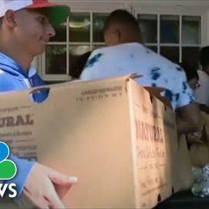 Martha's Vineyard Residents Volunteer To Help As Stranded Migrants Are Moved To Cape Cod Base