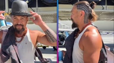 Jason Momoa Shows Off New Head TATTOO!