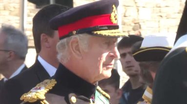 Royals Follow Queen Elizabeth's Coffin Procession