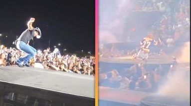 Tim McGraw and Post Malone FALL on Stage