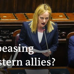 Italian Prime Minister Giorgia Meloni holds first address, distancing herself from fascism | DW News