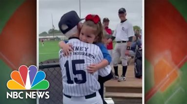Grandchildren Surprise Grandfather At Baseball Tournament Dedicated To His Late Wife