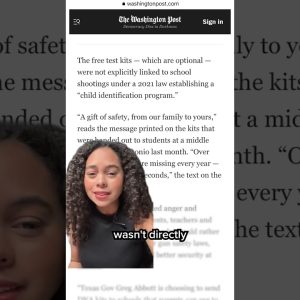 #Texas Sending #DNA Kits To Parents To ID Kids 'In Case Of An Emergency'