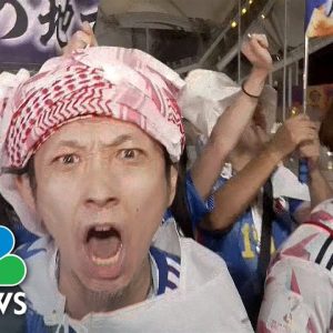 Japanese Soccer Fans Erupt In Celebration After World Cup Upset Over Germany