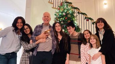 Bruce Willis All Smiles With Ex Demi Moore, Wife Emma and Daughters for Holiday Pics