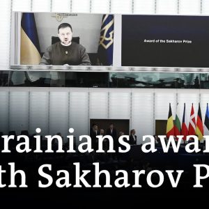 EU awards human rights prize to people of Ukraine | DW News