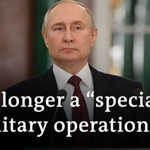 Putin refers to war in Ukraine as a war for first time | DW News
