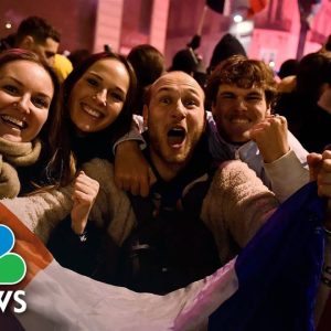 Soccer Fans Throng Paris Streets As France Reaches World Cup Final