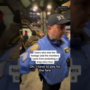 Video appears to show the #NYPD escort #ProudBoys into a subway station after protest
