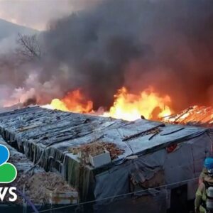 60 homes destroyed as fire rips through Seoul shanty town