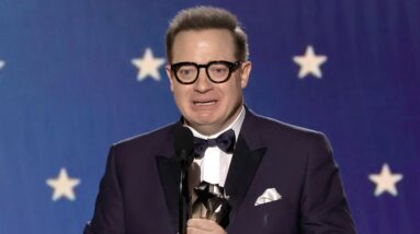 Brendan Fraser TEARS UP During Critics Choice Awards Acceptance Speech