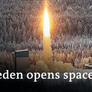 EU opens first mainland satellite launch port in Arctic Sweden | DW News