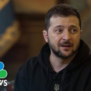 See Zelenskyy learn German tank decision during Sky News interview