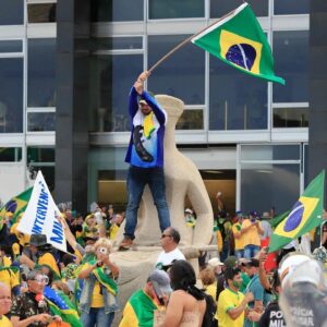 Supporters of former Brazilian president attack country’s congress