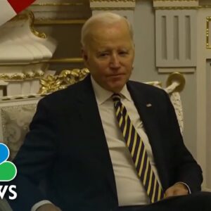 Biden speaks with Zelenskyy during bilateral meeting in Ukraine