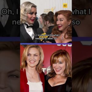 Elaine Hendrix is Lisa Ann Walter's "best looking date in a tux" at the #SAGAwards.