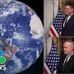 Congressional Space Medal of Honor recipients Bob Behnken and Doug Hurley