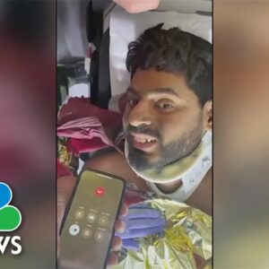 Watch: Emotional moment earthquake survivor finds out his parents are alive