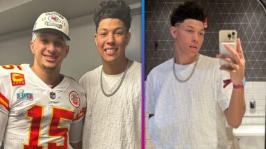 Patrick Mahomes' Brother Snaps Bathroom Selfies at Super Bowl LVII
