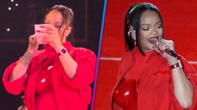 Rihanna Applies Fenty Mid-Super Bowl Performance!