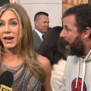 Jennifer Aniston CALLS OUT Adam Sandler at Murder Mystery 2 Premiere (Exclusive)