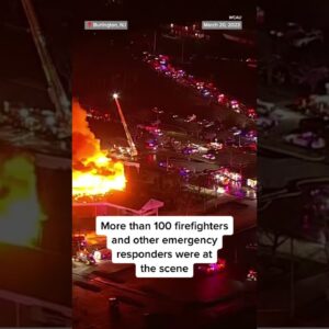 A massive fire burned a large #church in #NewJersey to the ground.