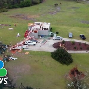 Watch: Drone video shows destruction in Georgia after severe storms hit the state