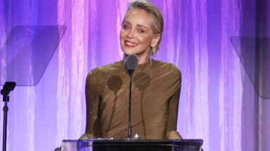 Sharon Stone TEARS UP at Women’s Cancer Research Fund Gala