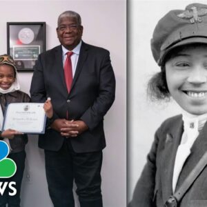 Third grader gives Bessie Coleman presentation to FAA after school project was vetoed