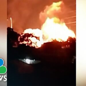 Watch: Video captures Indonesian fuel station explosion that killed 17