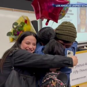 LA teen moved to tears after surprised with $50,000 college scholarship and more good news stories