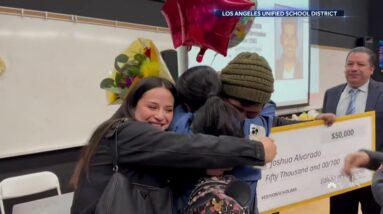 LA teen moved to tears after surprised with $50,000 college scholarship and more good news stories