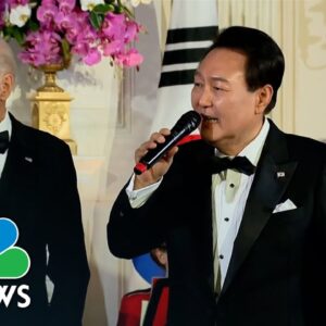 Watch: President of South Korea sings 'American Pie' while attending state dinner