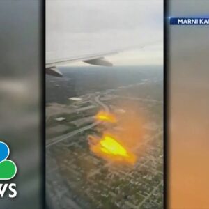 Ohio flight makes emergency landing after fire
