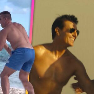 Tom Brady and Gronk Channel Top Gun for SHIRTLESS Beach Football!