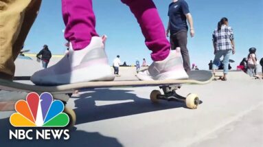 Tony Hawk helps Navajo Nation community build skatepark