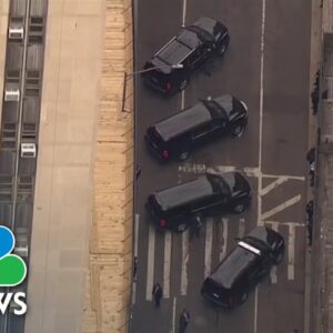 Trump leaves courthouse after pleading not guilty to felony charges