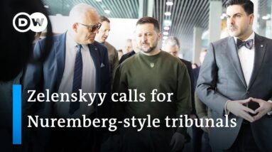 Zelenskyy calls for Nuremberg-style tribunals to deal with Russian war crimes | DW News