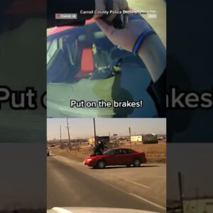 Newly released video shows a 2021 incident where a police officer clung to the hood of a moving car.