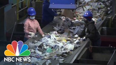 Artificial intelligence helping recycling center sort waste