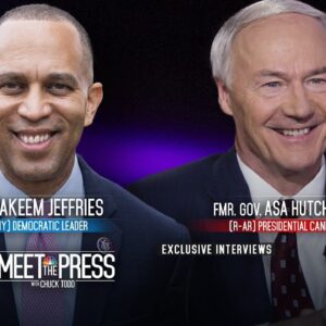 May 7 — Minority Leader Hakeem Jeffries and fmr. Gov. Asa Hutchinson
