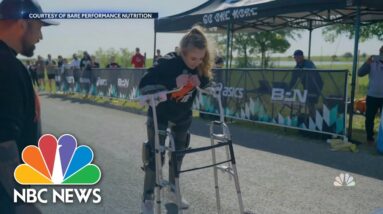Woman ‘so full of joy’ after walking mile for first time since accident left her paralyzed