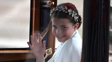 Princess Charlotte Waves to Crowd After King Charles' Coronation