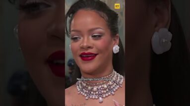 Rihanna has so much love on the brain at the 2023 Met Gala #shorts