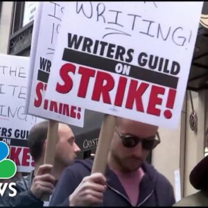 Thousands of television and movie writers on strike
