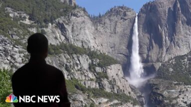 Breathtaking waterfalls attract visitors to Yosemite National Park after record rain and snow