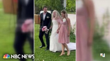Doctors who treated bride for cancer walk her down the aisle